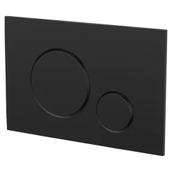 Wc Suspendu|GoodHome Plaque de déclenchement WC double touche noir mat