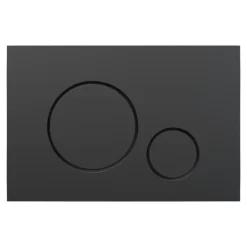 Wc Suspendu|GoodHome Plaque de déclenchement WC double touche noir mat