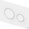 Tece Plaque de déclenchement WC loop double touche - Plaque de déclenchement WC blanche - Plastique