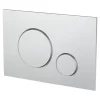 GoodHome Plaque de déclenchement WC double touche chromée