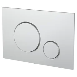 GoodHome Plaque de déclenchement WC double touche chromée