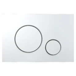 GoodHome Plaque de déclenchement WC double touche chromée