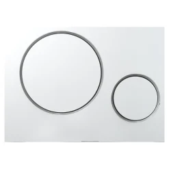 GoodHome Plaque de déclenchement WC double touche chromée