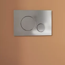 GoodHome Plaque de déclenchement WC double touche chromée