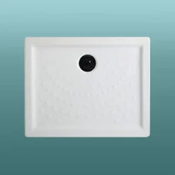 Kiamami Valentina Plateau De Douche 72X90 H6cm En Céramique Blanche Antidérapante - Malte