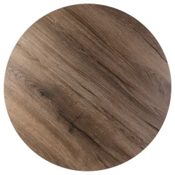 KOLM Plateau laminé chêne chocolat rond, diamètre 90 cm, pour bureau, table, table basse