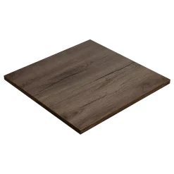 KOLM Plateau laminé chêne chocolat 68 x 68 cm pour bureau, table, table basse