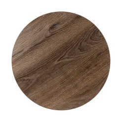Plan De Travail Buanderie|KOLM Plateau laminé chêne chocolat rond, diamètre 50 cm, pour bureau, table, table basse
