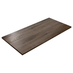 KOLM Plateau laminé chêne chocolat 138 x 68 cm pour bureau, table, table basse