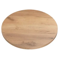 Plan De Travail Buanderie|KOLM Plateau laminé chêne craft rond, diamètre 50 cm, pour bureau, table, table basse