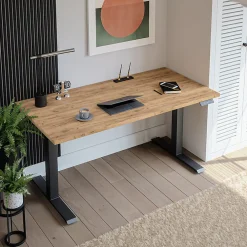 Plan De Travail Buanderie|KOLM Plateau laminé chêne craft 138 x 68 cm pour bureau, table, table basse