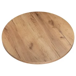 Plan De Travail Buanderie|KOLM Plateau laminé chêne craft rond, diamètre 68 cm, pour bureau, table, table basse