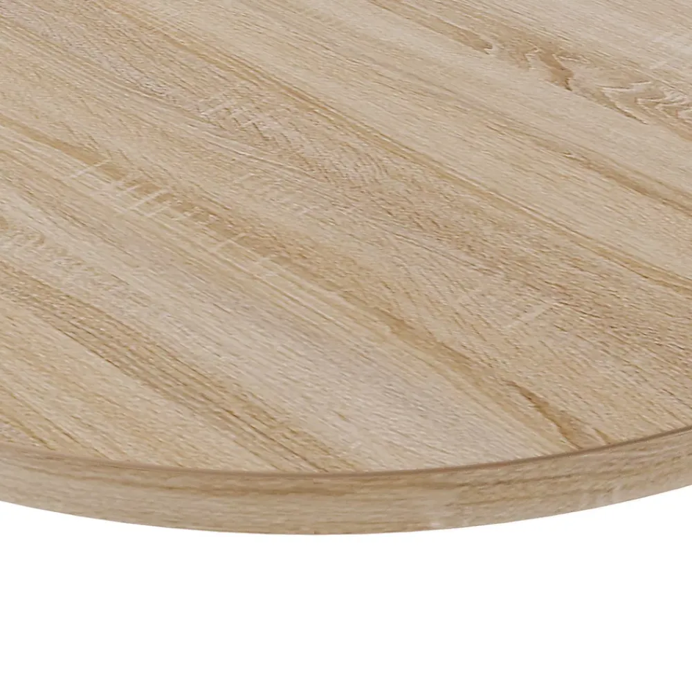 Plan De Travail Buanderie|KOLM Plateau laminé chêne sonoma rond, diamètre 50 cm, pour bureau, table, table basse