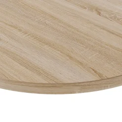 Plan De Travail Buanderie|KOLM Plateau laminé chêne sonoma rond, diamètre 68 cm, pour bureau, table, table basse
