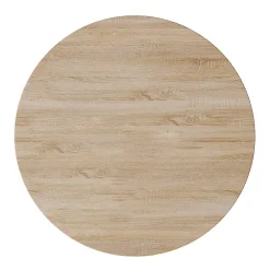 Plan De Travail Buanderie|KOLM Plateau laminé chêne sonoma rond, diamètre 68 cm, pour bureau, table, table basse