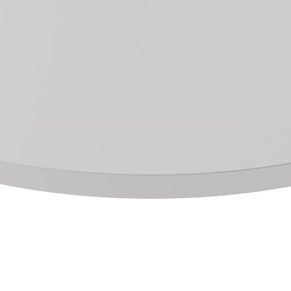 Plan De Travail Buanderie|KOLM Plateau laminé gris rond, diamètre 90 cm, pour bureau, table, table basse