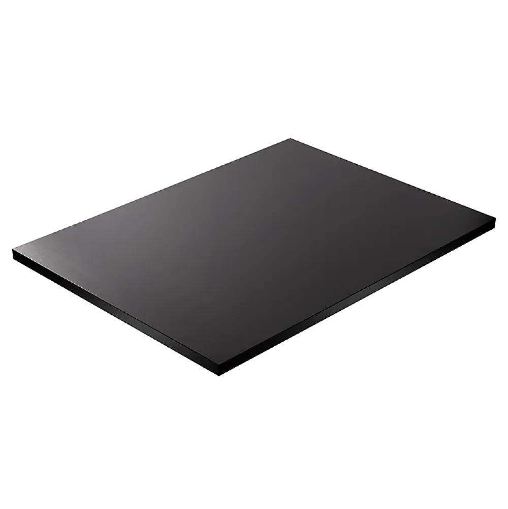 KOLM Plateau laminé noir 138 x 80 cm pour bureau, table, table basse