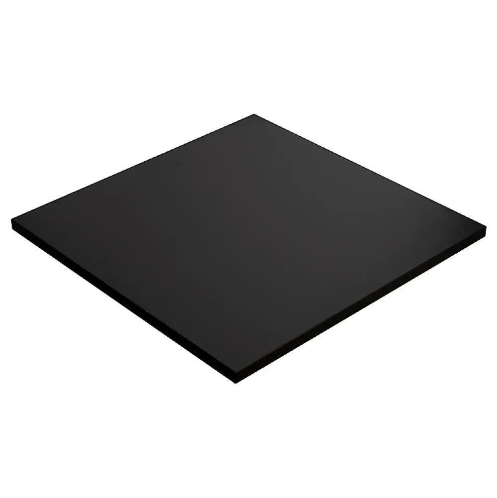 Plan De Travail Buanderie|KOLM Plateau laminé noir 90 x 90 cm pour bureau, table, table basse