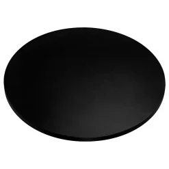 Plan De Travail Buanderie|KOLM Plateau laminé noir rond, diamètre 68 cm, pour bureau, table, table basse