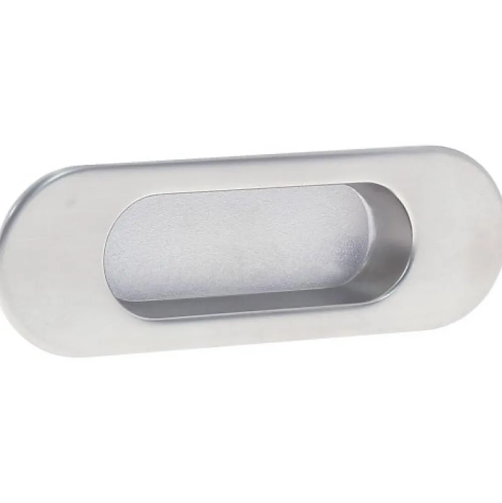 Estamp Poignée cuvette ovale encastrée nickel brossé, réf. 3922/002 - encastrement 102x26x11 mm