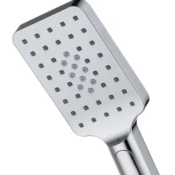 Kibath Poignée de douche 3 positions Maneral BER carrée finition chrome poli en ABS