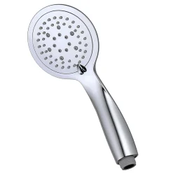Kibath Poignée de douche manuelle 5 positions DUR ronde finition chrome brillant en ABS