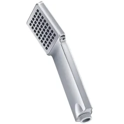 Kibath Poignée de douche manuelle 1 position carrée finition chrome poli en ABS