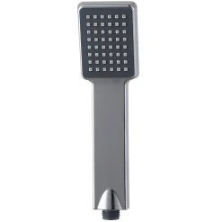 Kibath Poignée de douche manuelle 1 position carrée finition chrome poli en ABS