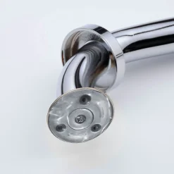 Kibath Poignée de sécurité lisse de 25 cm, finition chromée polie, en acier inoxydable