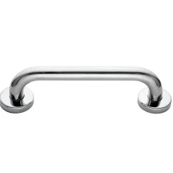 Kibath Poignée de sécurité lisse de 25 cm, finition chromée polie, en acier inoxydable