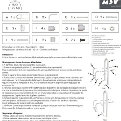 MSV Poignée d'entrée pour le bain Max 60kg