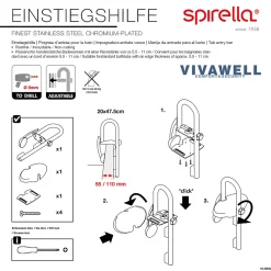 Spirella Poignée d'entrée pour le bain Acier Inox Chromé