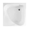 Baignoire D'Angle|Polysan 90x90 cm Carmen baignoire d'angle gain de place 95 L en acrylique, sans pieds, orientation droite, blanc (29611)