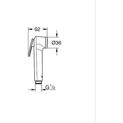 Grohe Pommeau de douche - Vitalio - 1 jet - Technologie anti-brûlure - Economie d'eau