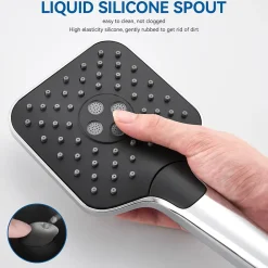 Pommeau De Douche, Flexible Et Barre De Douche|Auralum Max Pommeau de douche avec 3 modes de jet Pomme de douche + 1.5m flexible Kit de douche