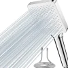 Vendos85 Pommeau de douche carré blanc 6modes avec tuyau