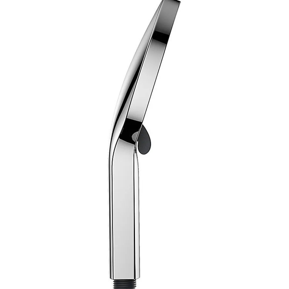 Deko Pommeau de douche économiseur d'eau,, arrêt d'eau et filtre, chrome (argent - noir)