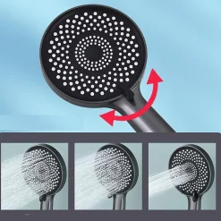 Deko Pommeau de douche domestique, pommeau de douche à main, pommeau de douche, gris pistolet