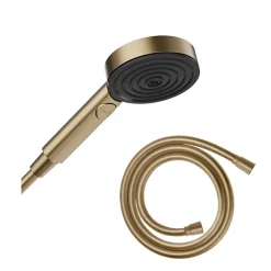 Hansgrohe Pommeau de douche Pulsify Select EcoSmart 105 3 jets relaxation + Flexible 160 cm Isiflex Bronze brossé