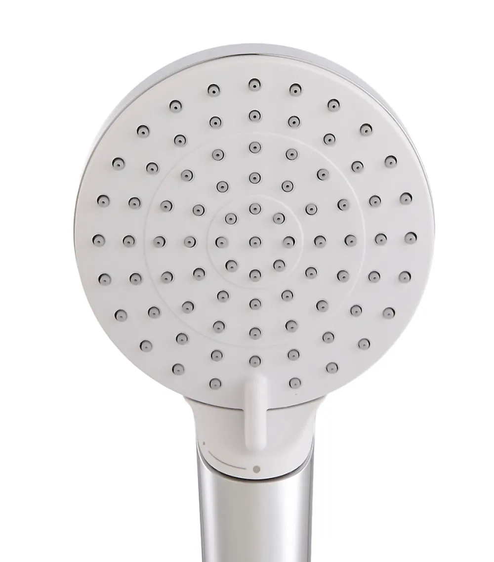 Hansgrohe Pommeau de douche Crometta 2 jets coloris blanc et chrome en plastique ABS et polypropylène