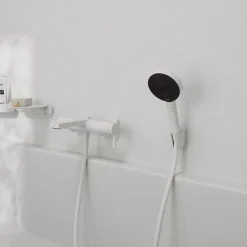 Pommeau De Douche, Flexible Et Barre De Douche|Hansgrohe Pommeau de douche Pulsify Select EcoSmart 105 3 jets Relaxation + flexible de douche Designflex 160 cm blanc mat