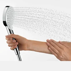 Pommeau De Douche, Flexible Et Barre De Douche|Hansgrohe Pommeau de douche Crometta 2 jets coloris blanc en plastique ABS et polypropylène