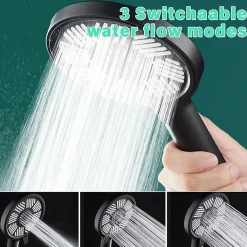 Pommeau De Douche, Flexible Et Barre De Douche|Deko Pommeau de Douche Haute Pression,Pommeau de Douche à Effet pluie, Douchette à main, Grand Pommeau de Douche à économie d'eau