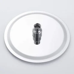 Kibath Pommeau de douche rond de 20 cm avec finition chromée brillante en laiton