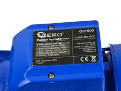 Geko Pompe Autoamorçante JET100S 1100 W pour Eau Claire Jardin