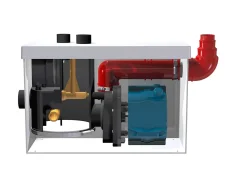 Wc Chimique Et Broyeur|Planus Pompe de relevage pour cuisine et boinderie GEBERIT INSTALLED modèle Geyser , 100 C, 2 entrées