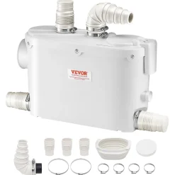 Wc Chimique Et Broyeur|Vevor Pompe macératrice 500W, 6600 L h, ht. manométrique 8 m, 3 entrées eau, eaux usées.