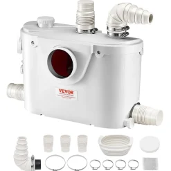 Wc Chimique Et Broyeur|Vevor Pompe macératrice 500W, sanitaire 4 entrées eau, 110 L min, ht. refoulement 8 m.