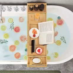 Calicosy Pont de Baignoire Extensible en Bambou - L75/109 cm