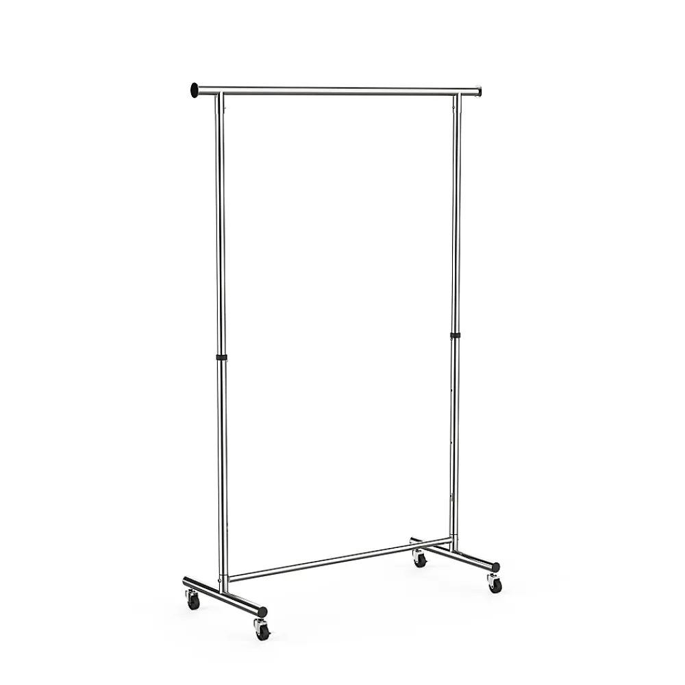 Accessoire Buanderie| Portant simple haute résistance avec étagère l. 130 x H. 182,5 cm